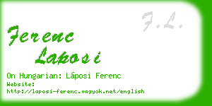 ferenc laposi business card