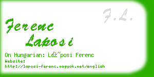 ferenc laposi business card
